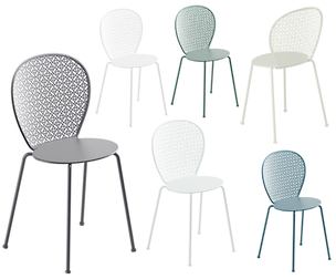 Elegant Blue Patterned Dining Chair