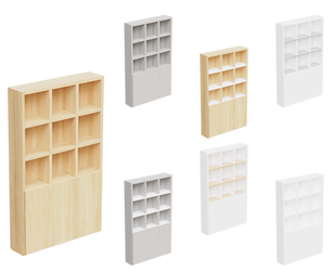 Natural Finish Tall Bookcase