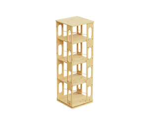 Multipurpose Bamboo Tower Shelf