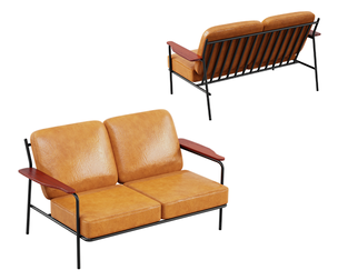 Retro Caramel Settee
