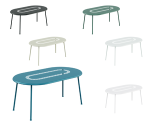 Retro Oval Perforated Table