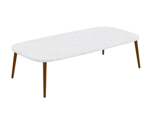 Artisan Coffee Table With Marble And Wood Accents