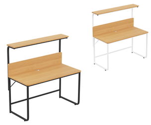 Artisan Study Desk With Wood And Metal Accents