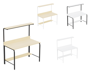 Artisan Study Desk With Wood And Metal Accents