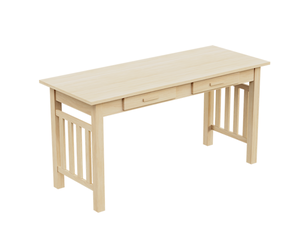 Elegant Writing Desk With Natural Wood Finish