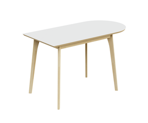 Elegant Dining Table With Wood And White Finish