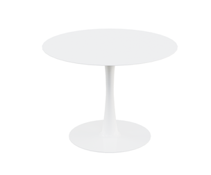 Elegant Round Table With White Finish