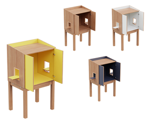 Elegant Cabinet With Natural Wood Finish