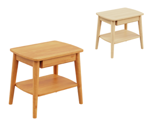 Elegant Side Table With Natural Wood Finish