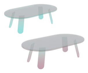 Elegant Coffee Table With Glass Finish