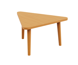 Elegant Triangle Table With Wooden Finish