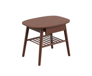 Elegant Side Table With Dark Wood Finish