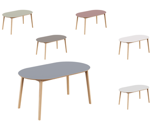 Chic Oval Coffee Table In Pastel Pink