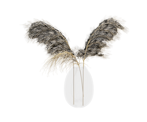 Tall Feather Display Vase
