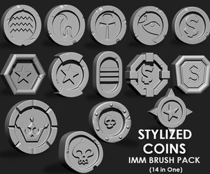 Stylized Coins IMM Brush Pack (14 in One)