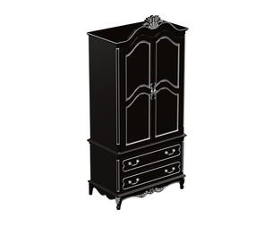 Chic Black Armoire