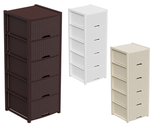 Sleek Pearl White Drawer Cabinet
