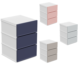 Modular Snow White Stackable Cabinet