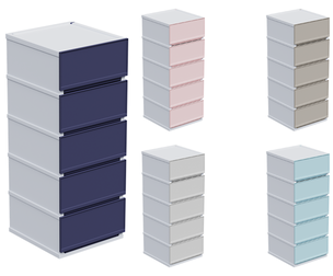 Chic Sky Blue Smooth Finish Cabinet