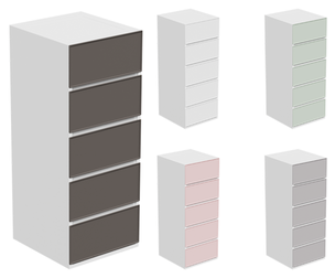 Sleek White Drawer Cabinet