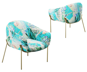 Floral Designer Lounge Chair