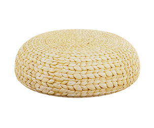 Round Woven Pouf