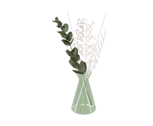 Sleek Vase With Twigs