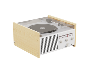 Retro Wooden Record Player 3D Model