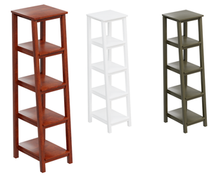 Slim Hardwood Corner Shelf