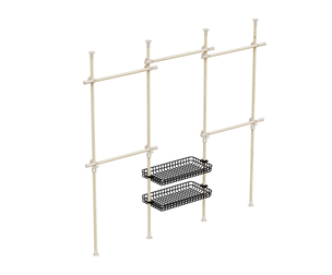 Minimalist Mesh Basket Rack
