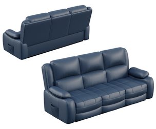 Classic Blue Three-Seater