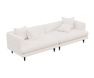 Plush White Sofa