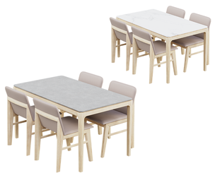 Modern Stone Table Ensemble