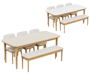 Simplistic Cream Table Collection