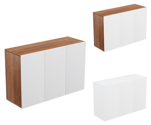 Walnut Top Credenza