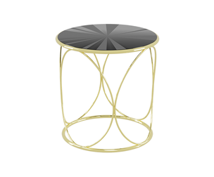 Golden Geometric Side Table