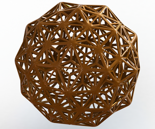 Wireframe Shape Geometric Diamond