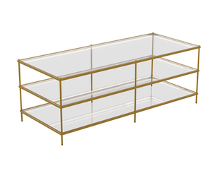 Sleek Gold Framed Display Shelf