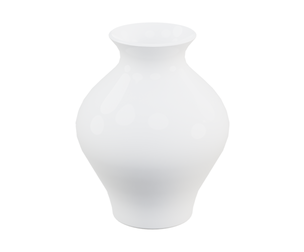 Sleek White Balloon Vase