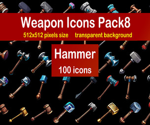 Weapon Icons Pack8 - Hammer