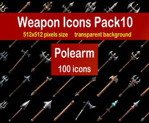 Weapon Icons Pack10 - Polearm