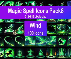 Magic Spell Icons Pack8 - Wind