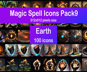 Magic Spell Icons Pack9 - Earth