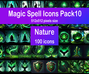 Magic Spell Icons Pack10 - Nature
