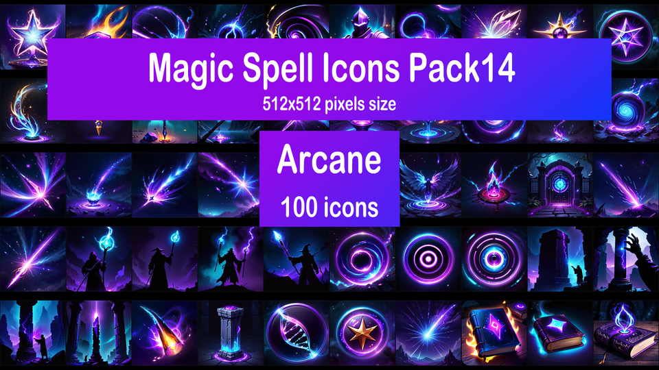 Magic Spell Icons Pack14 - Arcane