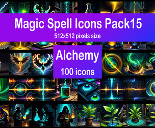 Magic Spell Icons Pack15 - Alchemy