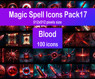 Magic Spell Icons Pack17 - Blood