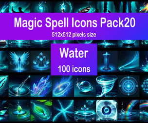 Magic Spell Icons Pack20 - Water