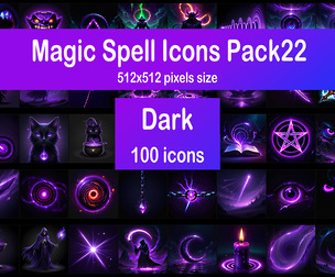 Magic Spell Icons Pack22 - Dark