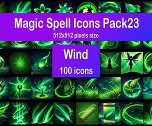 Magic Spell Icons Pack23 - Wind